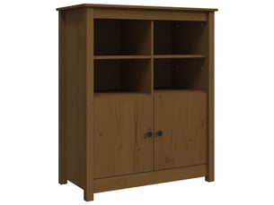 Buffet - bahut - meuble de rangement marron miel 83x41,5x100 cm bois massif de pin