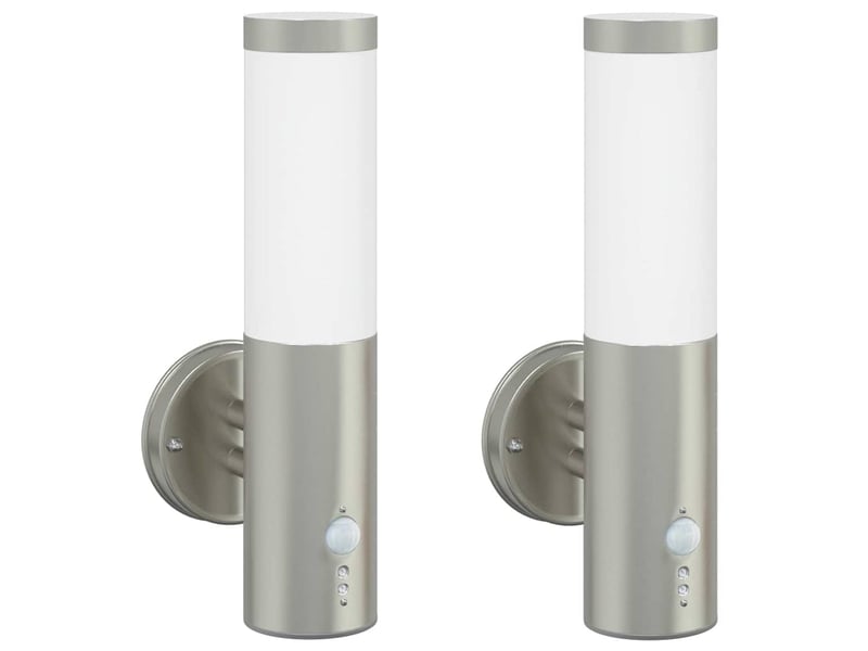  2 pièces applique murale extérieure argenté 15x7,5x33 cm shl5465  - Conforama A