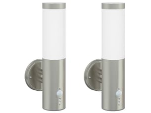 2 pièces applique murale extérieure argenté 15x7,5x33 cm shl5465