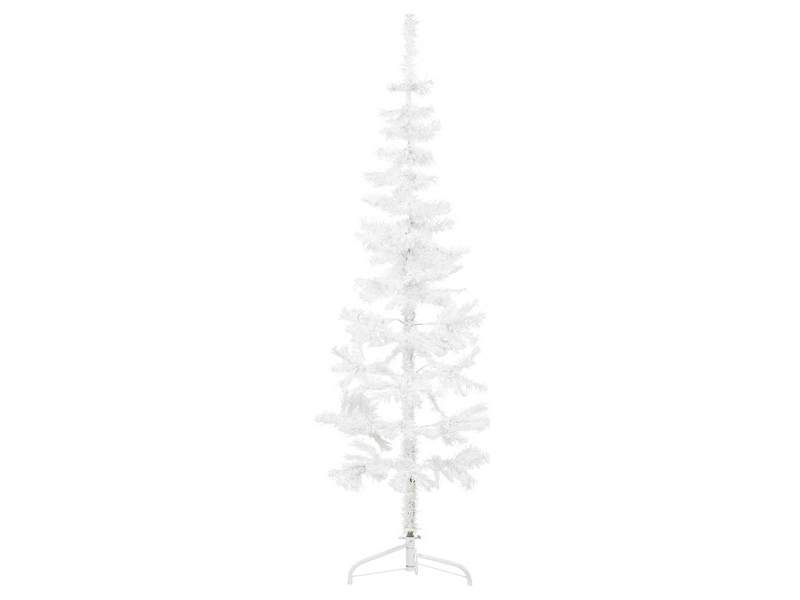  Demi sapin de noël, arbre de noël artificiel mince avec support blanc 180 cm  - Conforama B