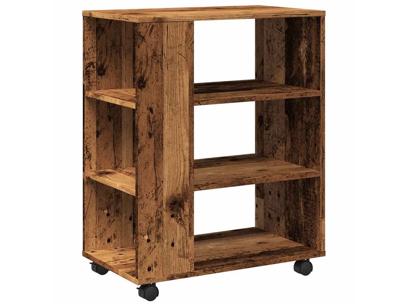  Armoire de rangement, armoire à roulettes vieux bois 60x35x75 cm bois d'ingénierie  - Conforama A