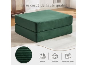 Pouf / repose pied <strong>BLOSSOM</strong> <strong>HFSN-1227EM</strong> bicolore