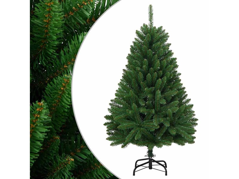  Sapin de noël artificiel, arbre de noël à charnières avec support vert 120 cm  - Conforama B