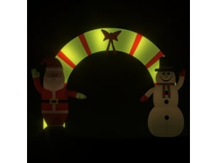 Portail arche gonflable père noël bonhomme de neige led 270 cm