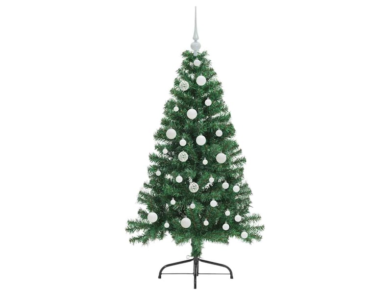 Sapin de noël artificiel, arbre de noël pré-éclairé vert 120 cm pvc shl4071 - Conforama D