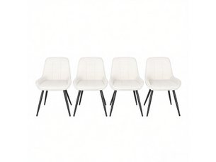 Chaise de cuisine 4 pièces siège rembourré assise haute rembourrée chaise fonctionnelle