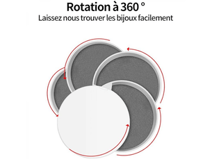 Boîte à bijoux 360° boîte à bijoux rotative boîte à bijoux blanche 10 10 10cm