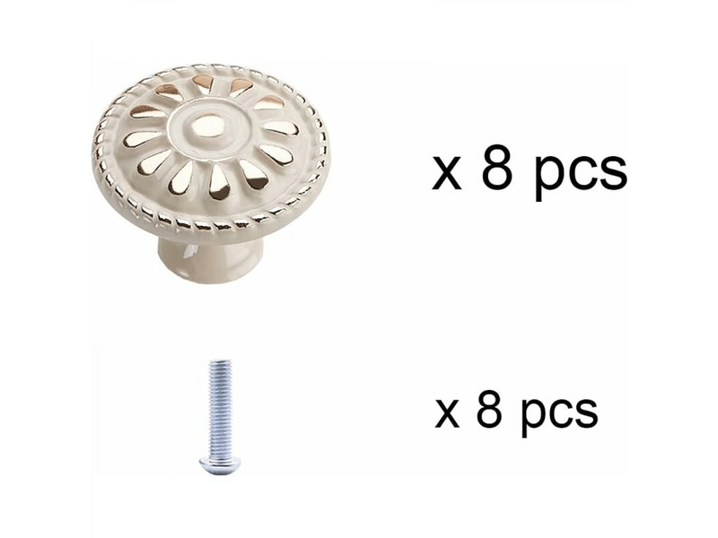  Jeu de 8 boutons pour meubles, poignées rondes pour tiroirs, boutons pour armoires, boutons pour tiroirs, poignées pour tiroirs d'armoires de cuisine  - Conforama B