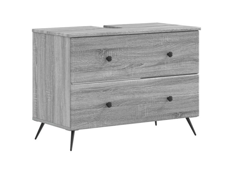 Meuble sous lavabo de salle de bain breda sonoma gris cf64846 - Conforama A
