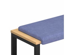 Coussin de banc, coussin d'assise, coussin de canapé tissu bleu denim profondeur 35 cm cf53774