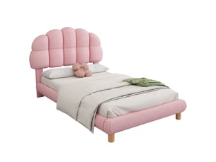 Lit mezzanine 90x200 cm <strong></strong> <strong></strong> coloris rose