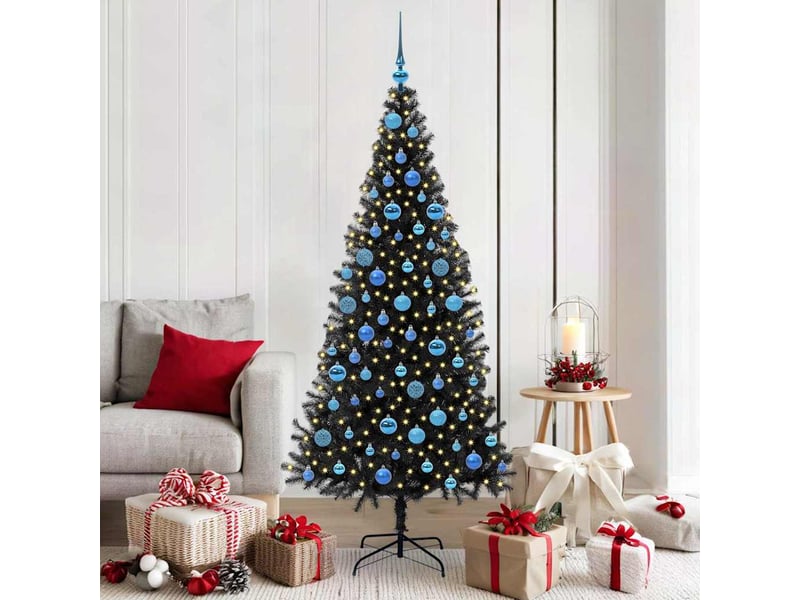  Sapin de noël - arbre de noël noir 180 cm pvc  - Conforama B