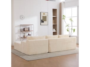 Canapé modulable | canapé de salon, base antidérapante, facile à déplacer, en tissu chenille, format compressé