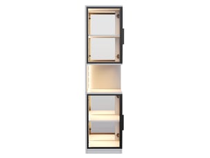 Vitrine coloris blanc 4 étagère(s) KORFEE - 47 cmx42 cm