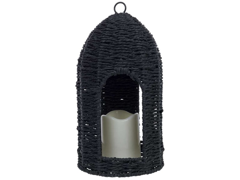  Lanterne en papier noir avec bougie led d16,5x3032,5 h cm  - Conforama B