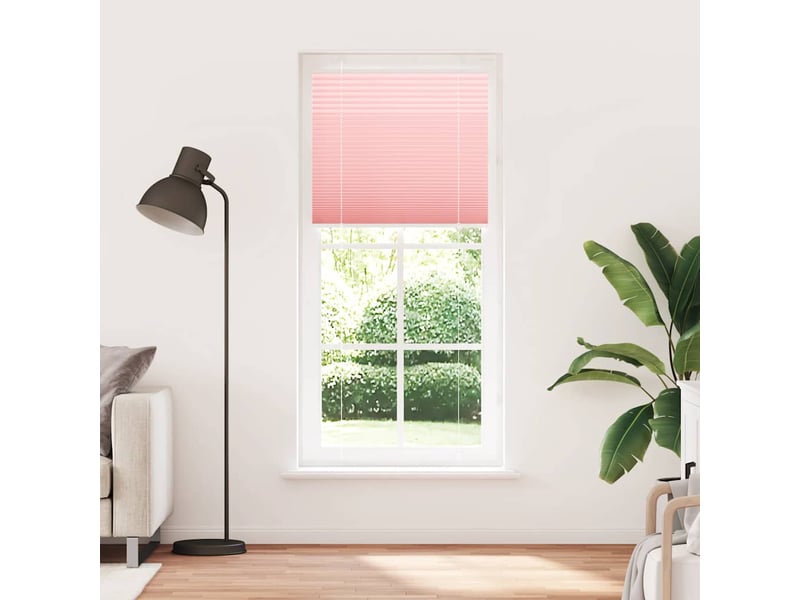  Store plissé, store de fenêtre rose 95x200 cm largeur du tissu 94,4 cm polyester cf47017  - Conforama A