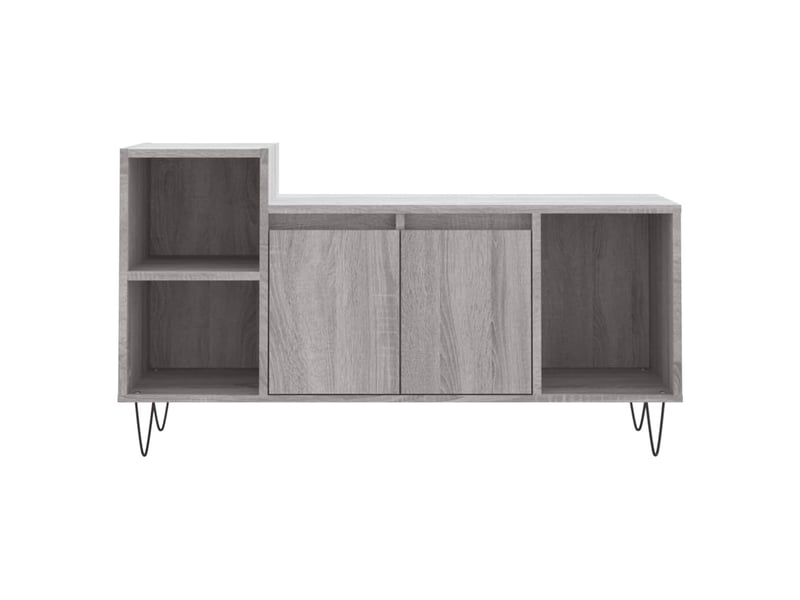  Meuble tv - banc tv - meuble de rangement sonoma gris 100x35x55 cm bois d'ingénierie  - Conforama E