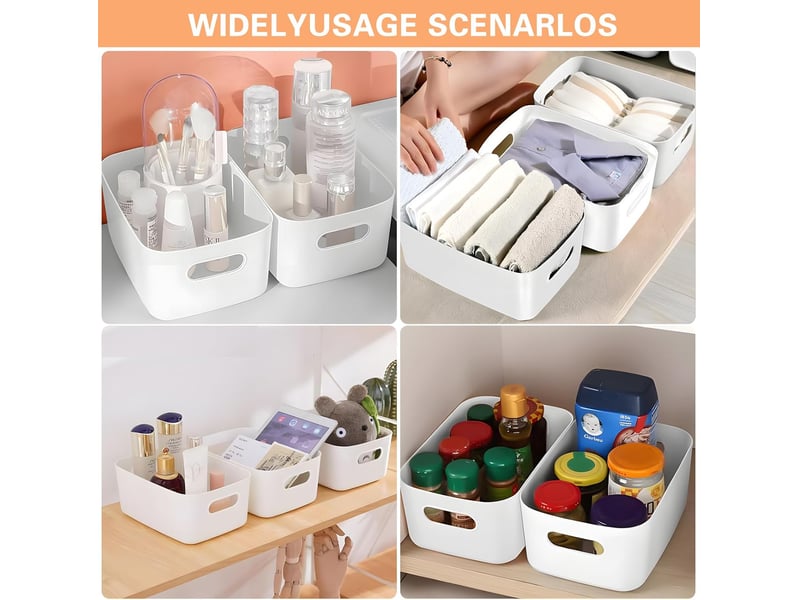  Lot de 10 paniers de rangement en plastique avec poignées – cuisine et salle de bain  - Conforama C