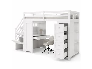 Lit mezzanine 90x200 cm <strong></strong>  <strong></strong> coloris blanc