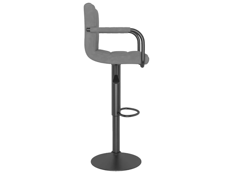  Tabouret de bar, chaise de bar gris clair velours shl59090  - Conforama D