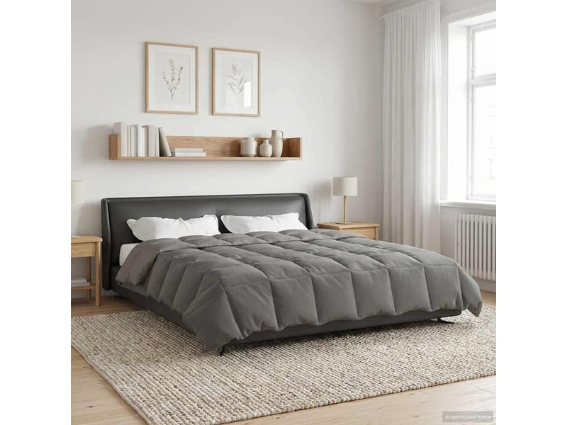  Duvet - couette complet toute l'année 200 x 220 cm 4 saisons gris clair  - Conforama D