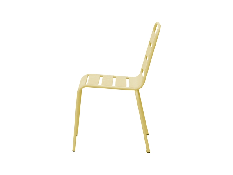  Lot de 2 chaises de jardin en métal crème - baca  - Conforama C