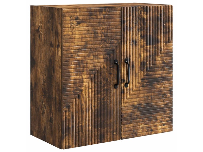  Armoire murale salon, meuble de rangement chêne fumé 59x31x60 cm bois d'ingénierie shl4247  - Conforama A