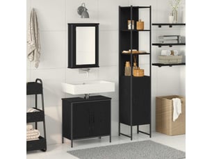 Ensemble de mobilier de salle de bain 3 pc noir cf64414