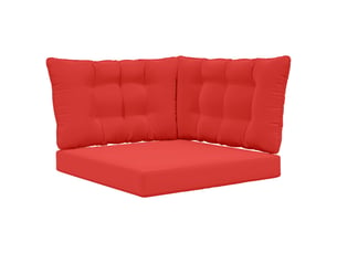Coussin de canapé d'extérieur, coussin de chaise polyester rouge 68,5 x 68,5 cm cf54153