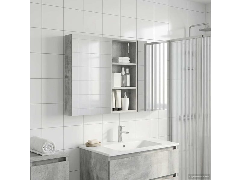  Ensemble de meubles de salle de bain 3 pcs 110x10.5x60.5 cm shl508  - Conforama D