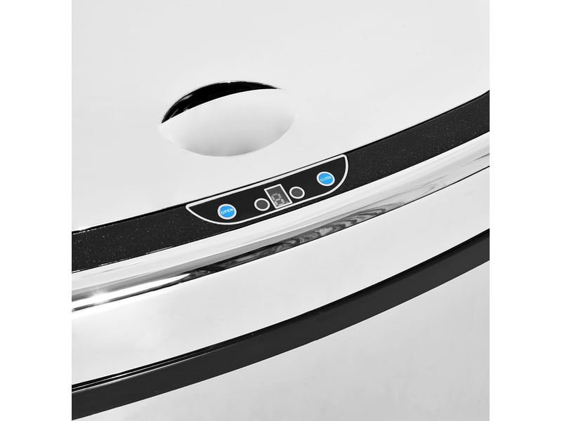 Poubelle automatique ulevr à capteur 68 l en acier inoxydable argenté, ouverture sans contact et commande manuelle - Conforama D