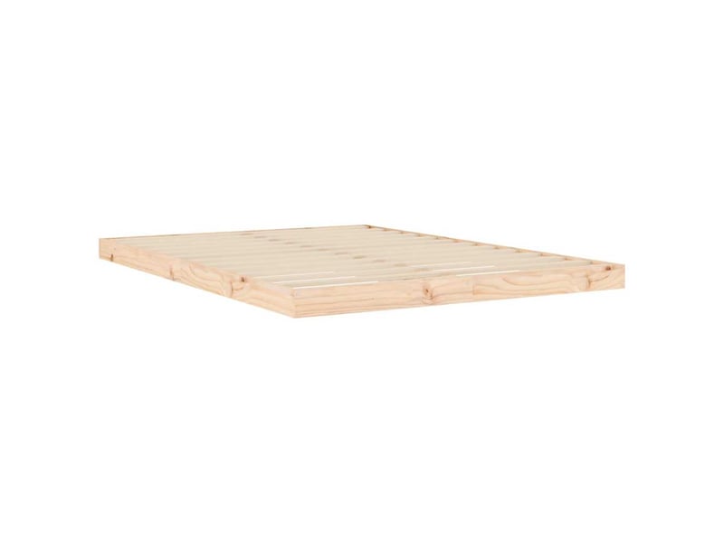  Lit double- lit adulte -  cadre de lit sans matelas 135x190 cm bois de pin massif  - Conforama C