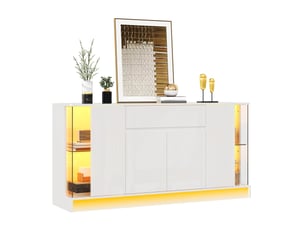 Buffet 4 porte(s) 1 tiroir(s) MAISENTIEL - 150 cm coloris blanc