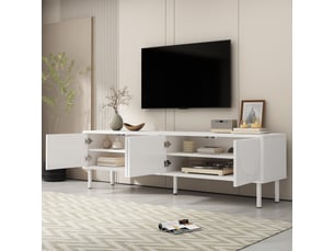 Meuble tv coloris blanc 180 cm   