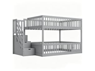 Lit mezzanine 140x200 cm    coloris gris