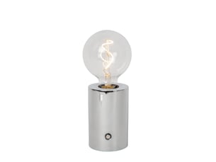Lampe de table diam. 8 cm led dim. E27 1x1w 2700k chrome - lucide - vivo
