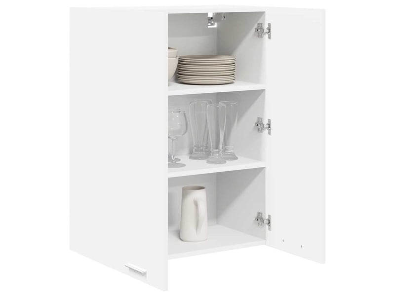 Meuble de rangement cuisine, armoire suspendue blanc 60x31x80cm bois d'ingénierie shl4836 - Conforama C