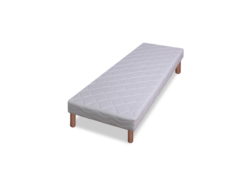  Sommier tapissier 14 lattes garni polyéther 80x190cm  - Conforama A