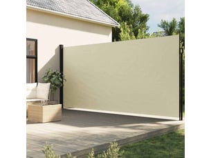 Auvent latéral rétractable, store latéral crème 220x500 cm