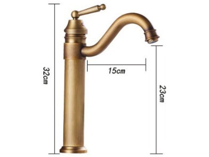  Robinet de lavabo, finition en laiton pour un style antique - rwmitigeur de lavabo  - Conforama D