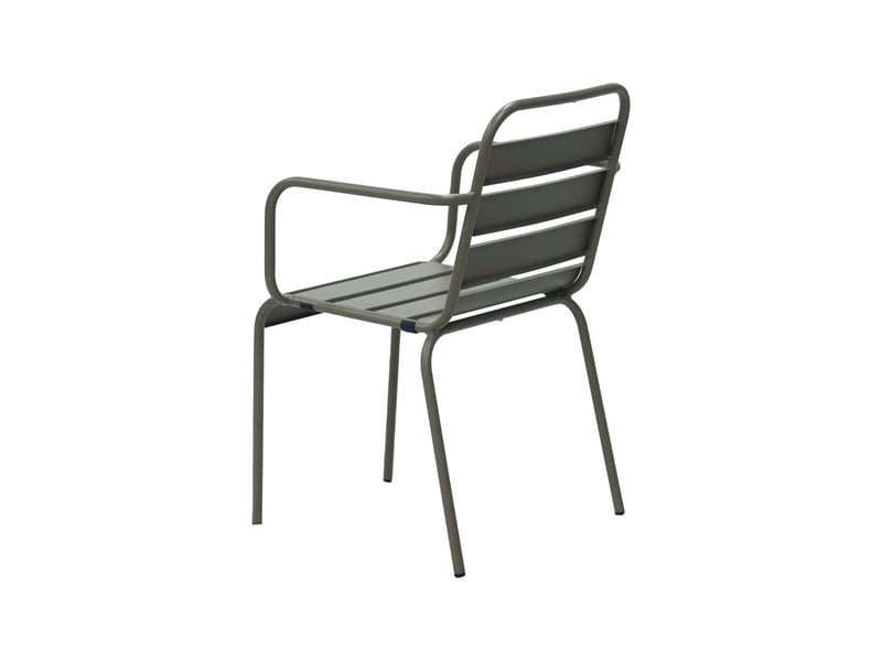  Lot de 2 chaises de jardin en métal taupe avec accoudoirs - baca  - Conforama D