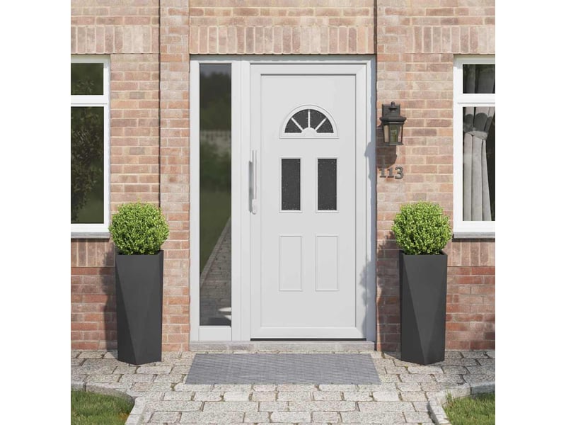  Jardinière - bac à fleurs 2 pcs noir 30 x 30 x 75 cm acier  - Conforama B