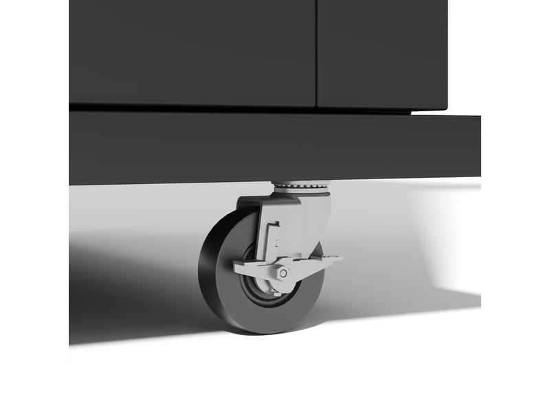  Îlot de cuisine mobile,120x70x87 cm,avec plateau rabattable,mdf,noir et naturel  - Conforama E
