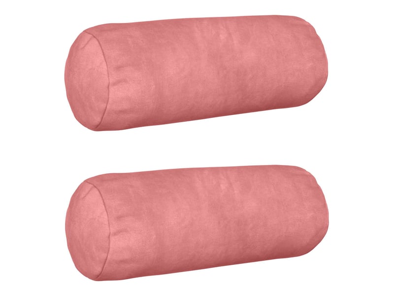  Lot de 2 coussins avec oreiller, coussins décoratifs heerlen rose velours cf50559  - Conforama A