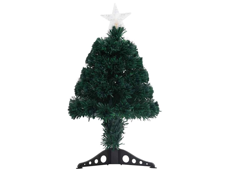 Sapin de noël - arbre de noël pré-éclairé avec support et led 64 cm fibre optique - Conforama A