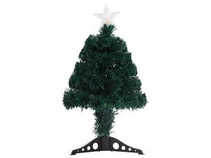 Sapin de noël - arbre de noël pré-éclairé avec support et led 64 cm fibre optique