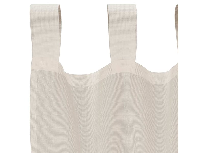  Lot de 2 rideaux en voile, voilages avec passants crème cf44443  - Conforama E