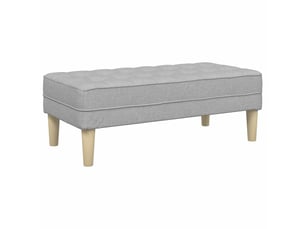 Banc chambre, banc de lit gris nuage 113x57x39 cm tissu