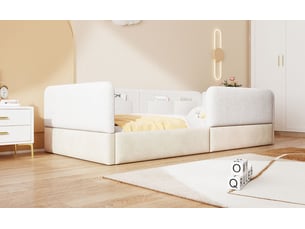 Lit simple 90x200 cm SOGEU   coloris bicolore