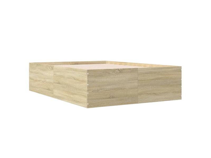  Lit double- lit adulte -  cadre de lit sans matelas chêne sonoma 135x190 cm  - Conforama B
